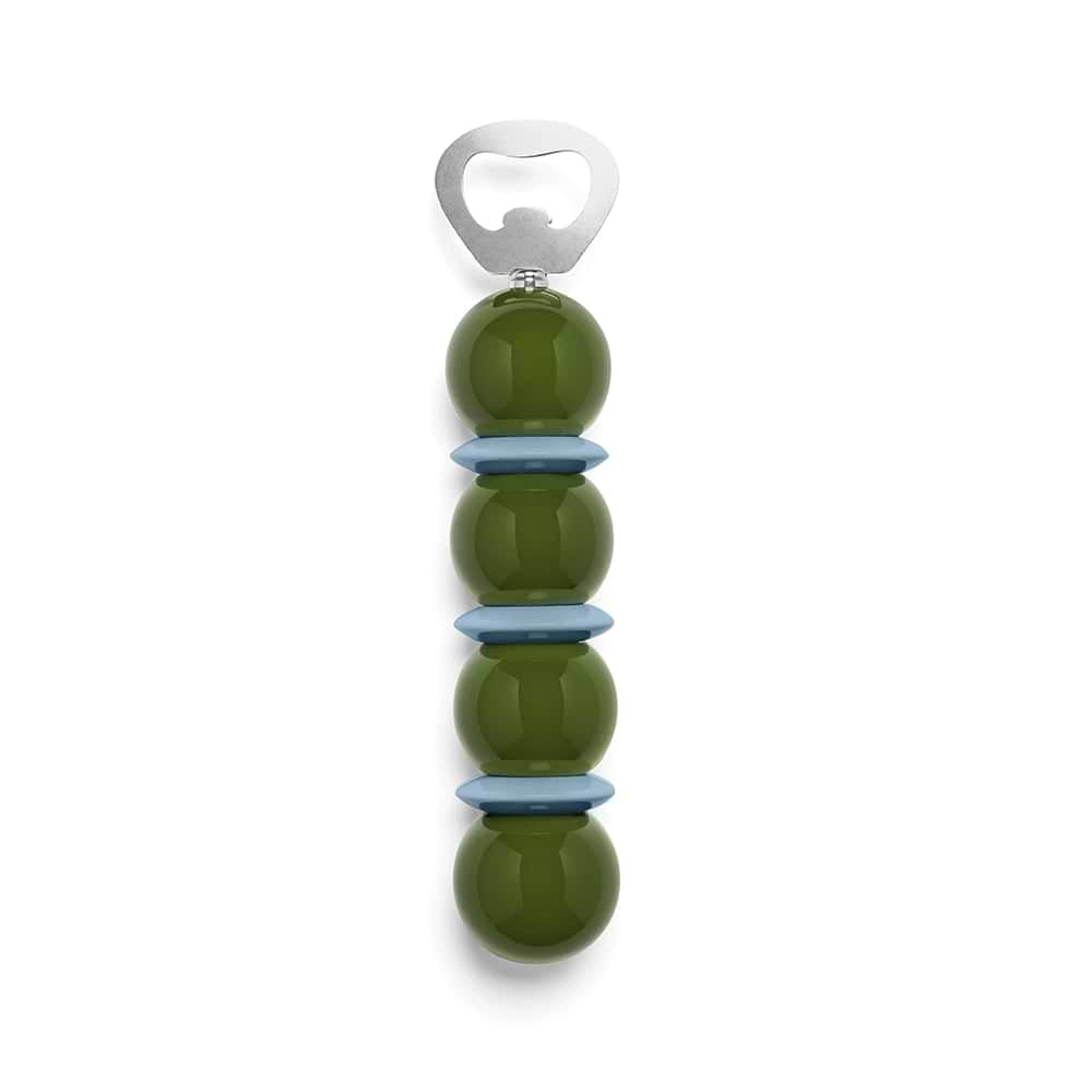 Khaki Green & Pale Denim Bobbin Bottle Opener