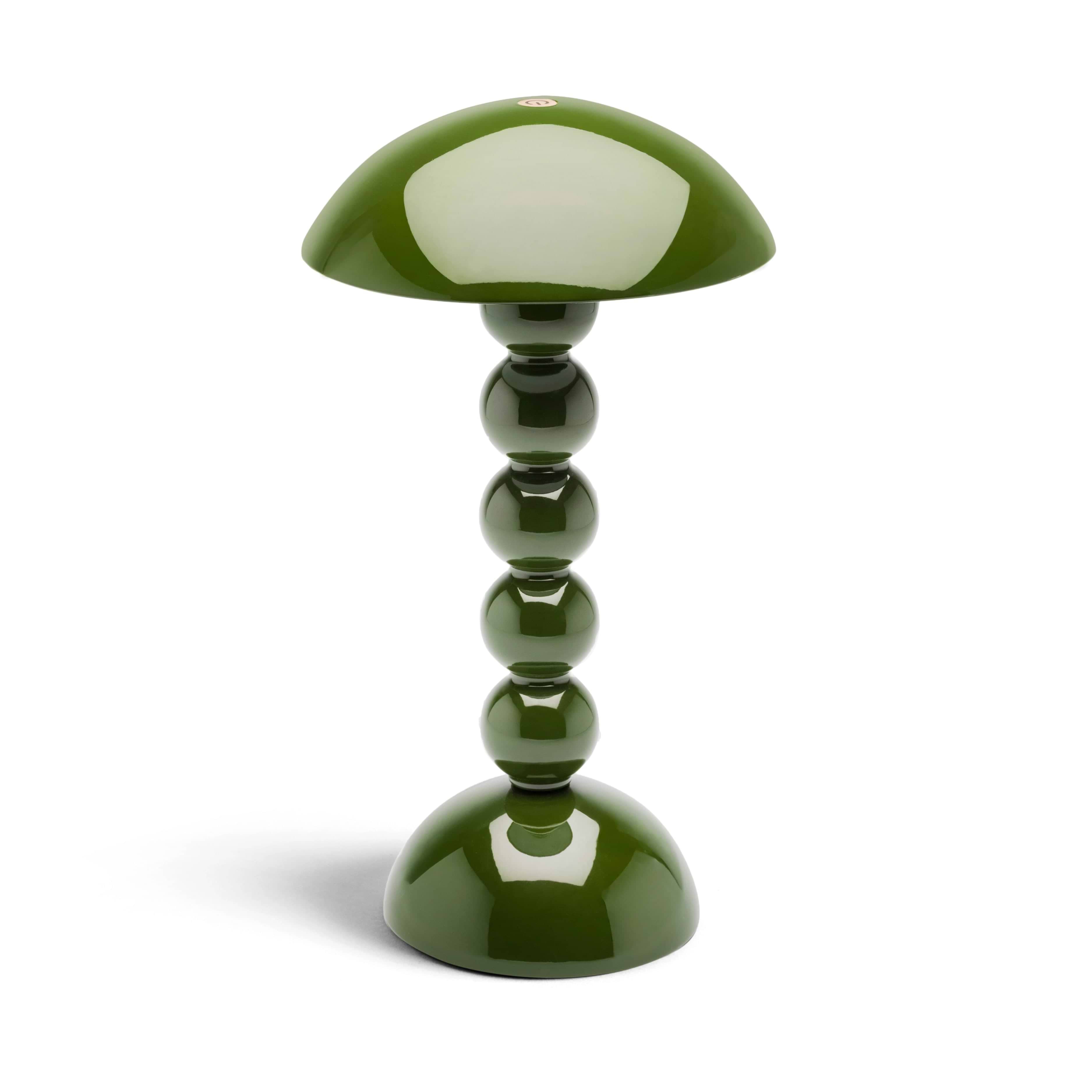 Khaki Lacquer Rechargeable Bobbin LED Lamp