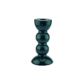 Medium Racing Green Bobbin Candlestick- 14cm