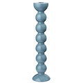 Extra Tall Chambray Blue Bobbin Candlestick - 33cm