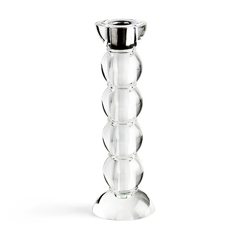 Icy Bobbin Candlestick Clear 23cm