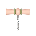 Bow Tie Corkscrew Pink & Green