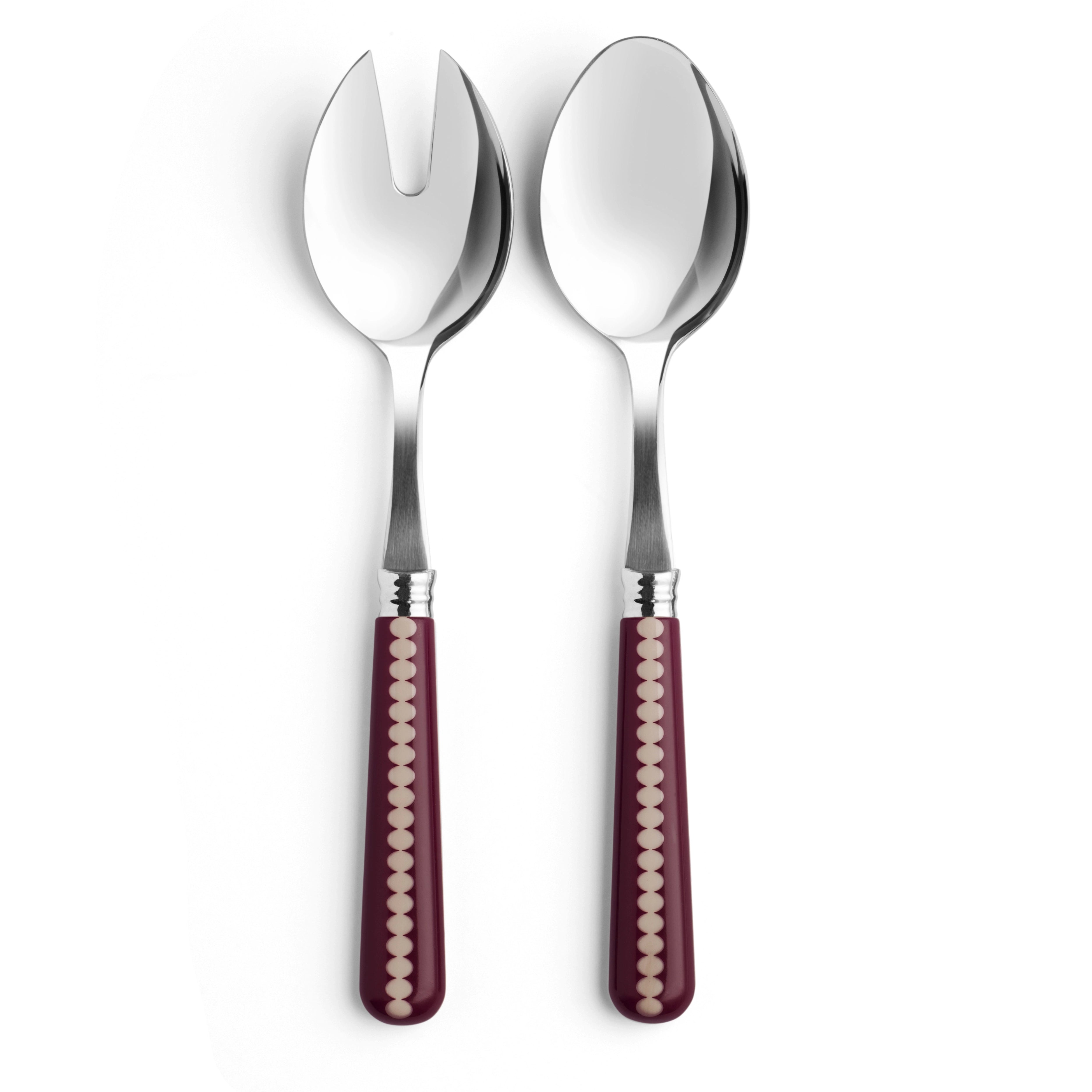 Cherry & Cappuccino Bobbin Salad Servers - 2-Piece Set