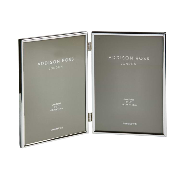 Fine Edged Silver Double Photo Frame