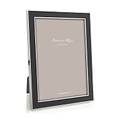 Taupe Enamel & Silver Frame
