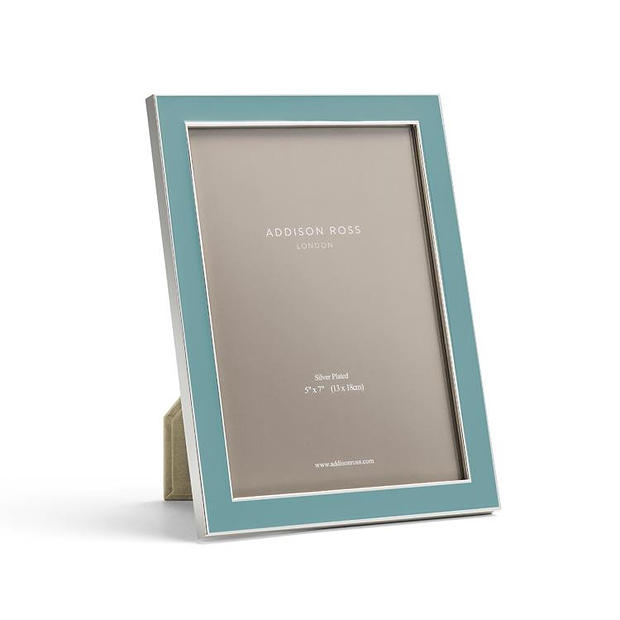 Chambray Enamel & Silver Frame