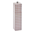 Pink Gingham Square Pillar Salt or Pepper Mill