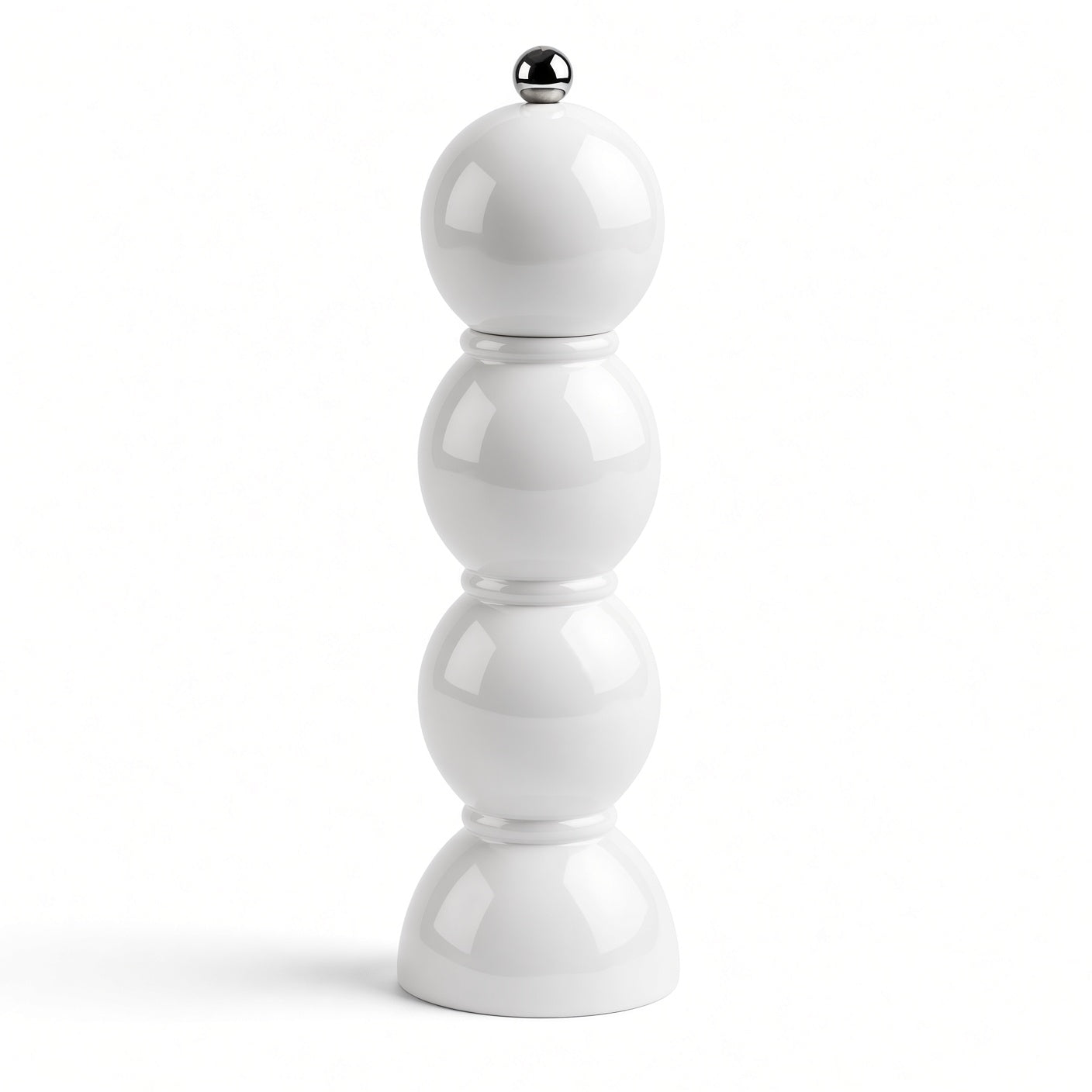 White Bobbin Salt or Pepper Mill