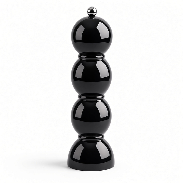 Black  Bobbin Salt or Pepper Mill