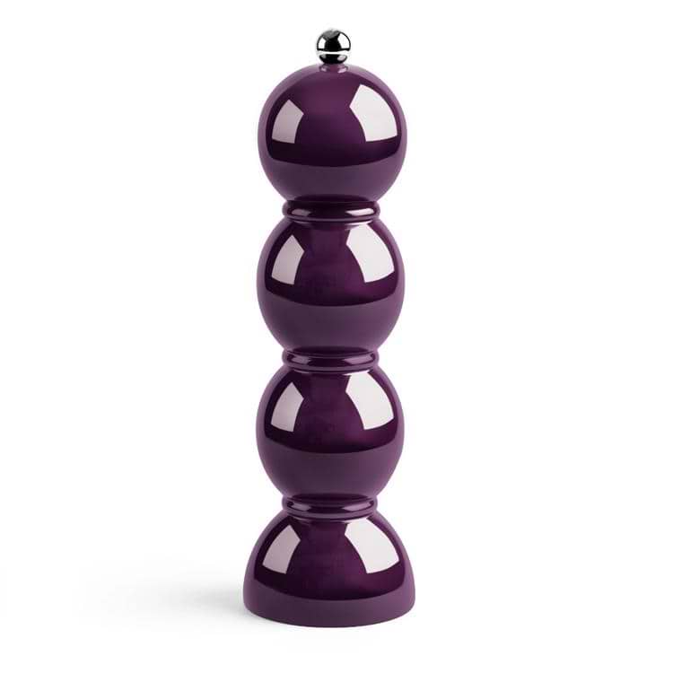 Aubergine Bobbin Lacquer Salt or Pepper Mill