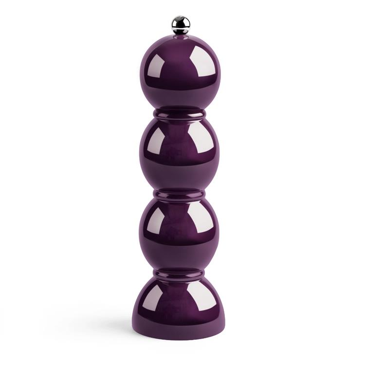 Aubergine Bobbin Lacquer Salt or Pepper Mill