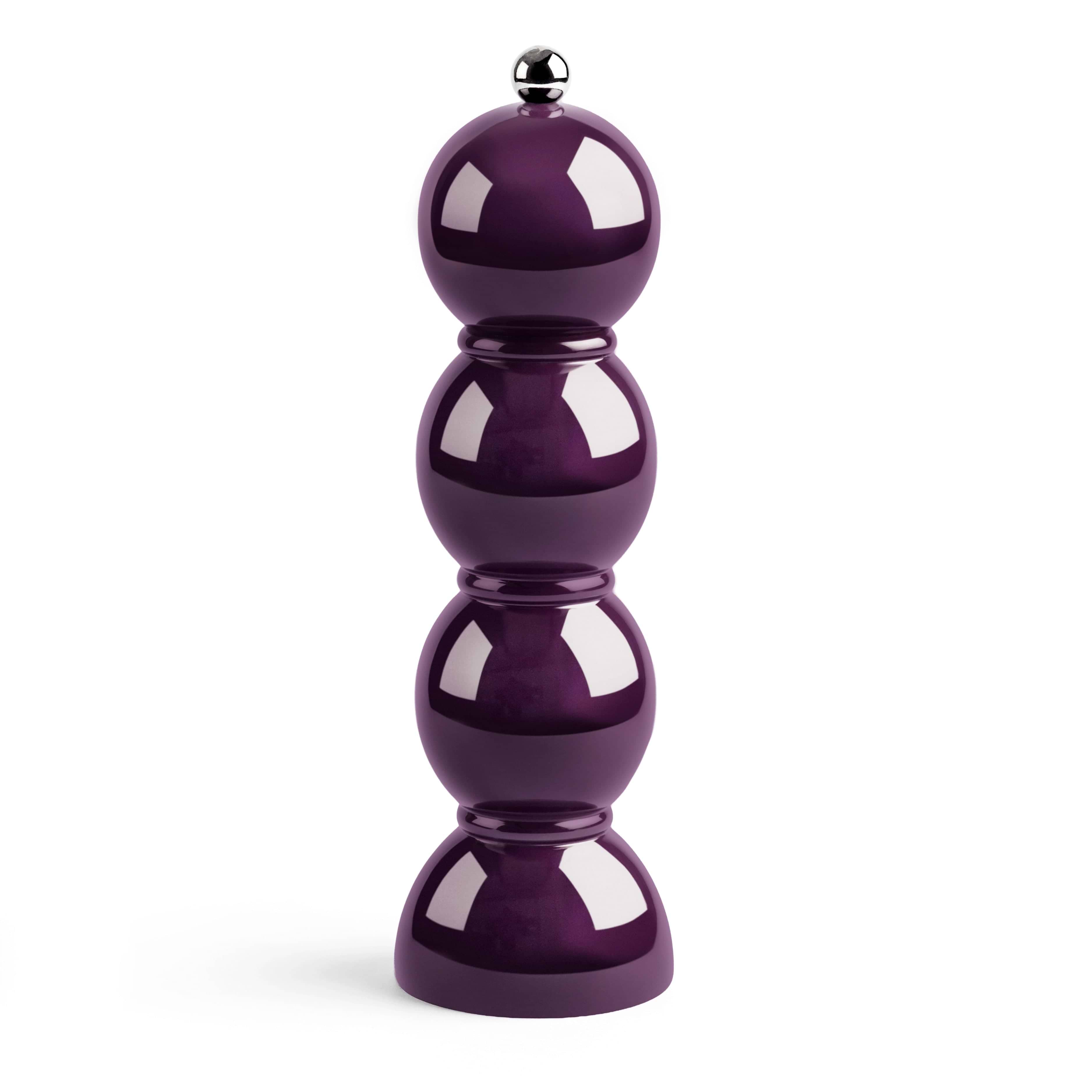 Aubergine Bobbin Lacquer Salt or Pepper Mill