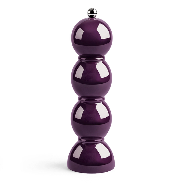 Aubergine Bobbin Lacquer Salt or Pepper Mill