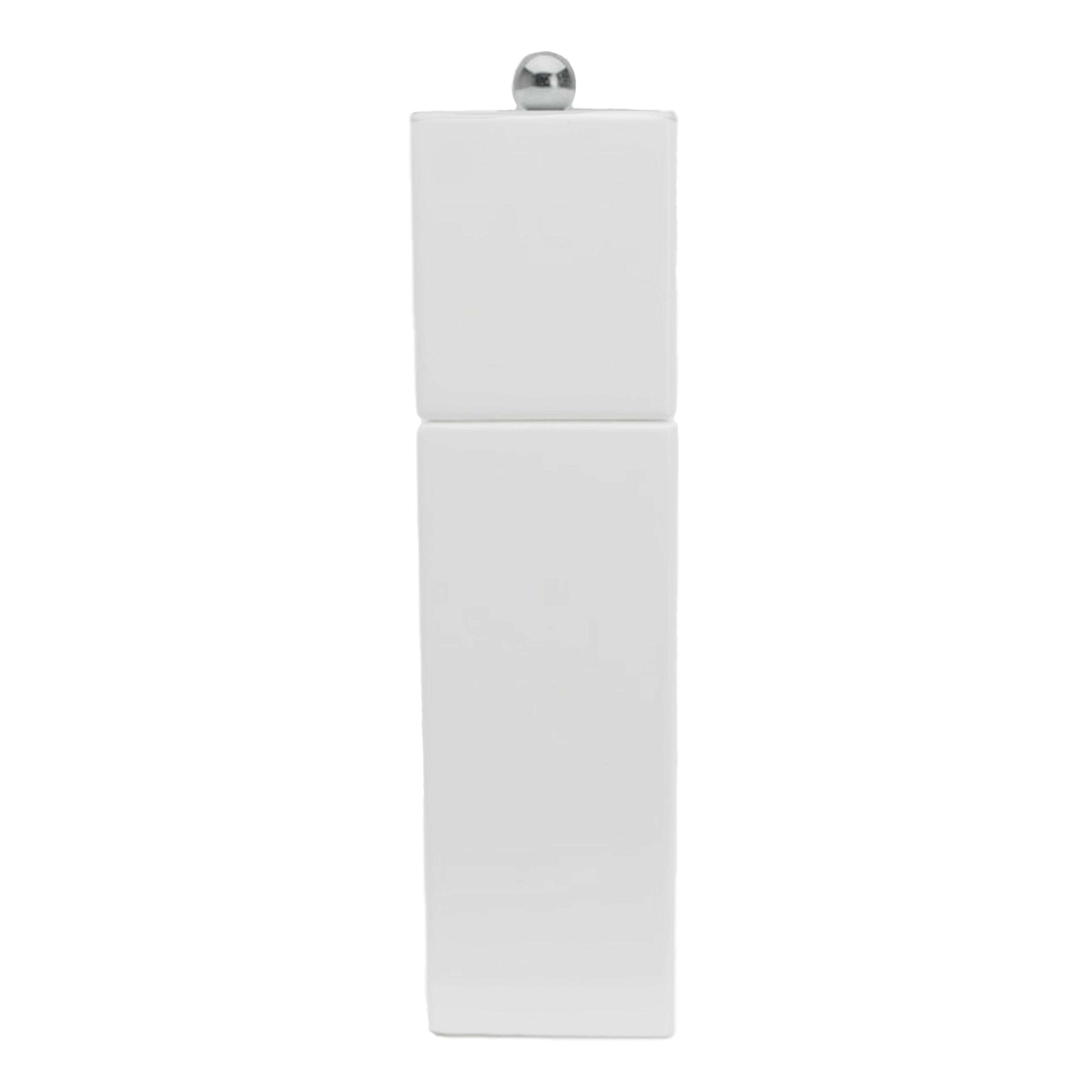 White Square Pillar Salt or Pepper Grinder - Addison Ross Ltd UK
