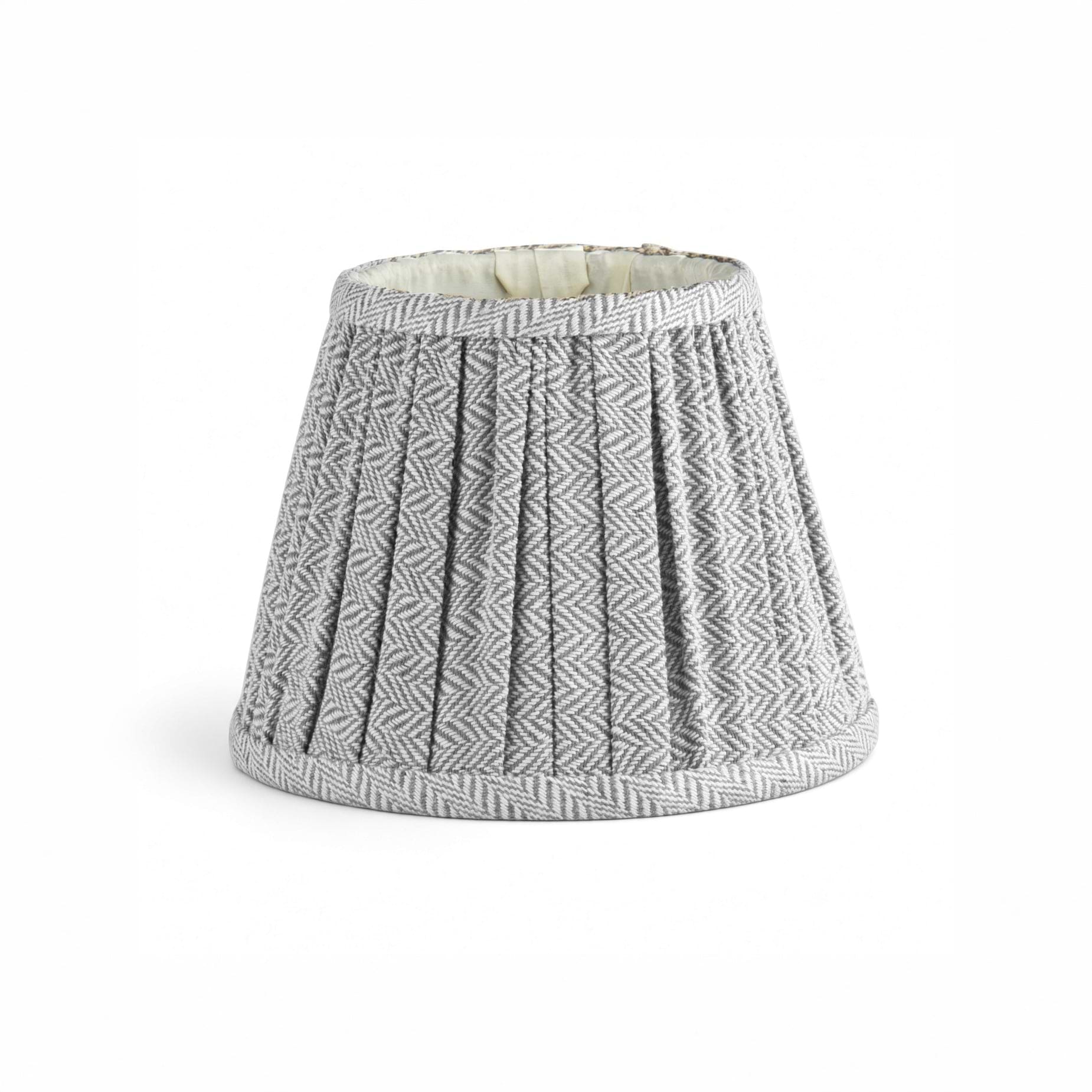 Herringbone Light Grey Empire Lampshade - 6"