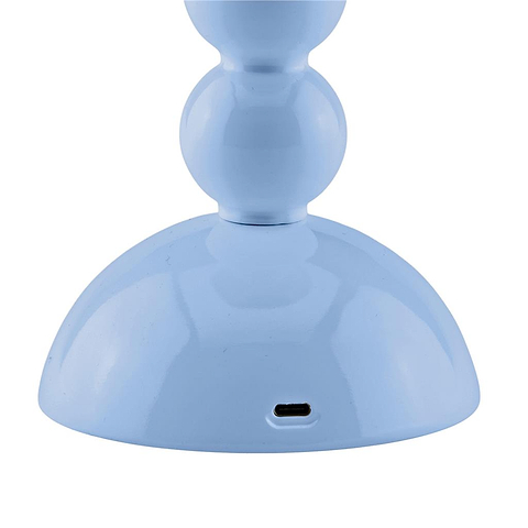 Pale Denim Lacquer Rechargeable Bobbin LED Lamp