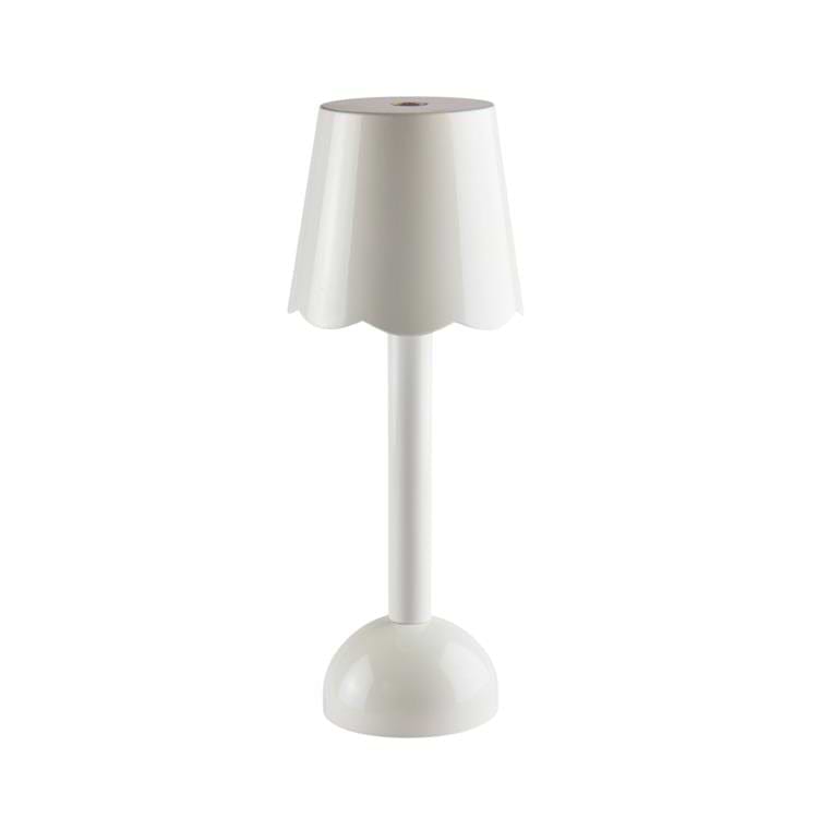 White Scallop Rechargeable LED Lamp