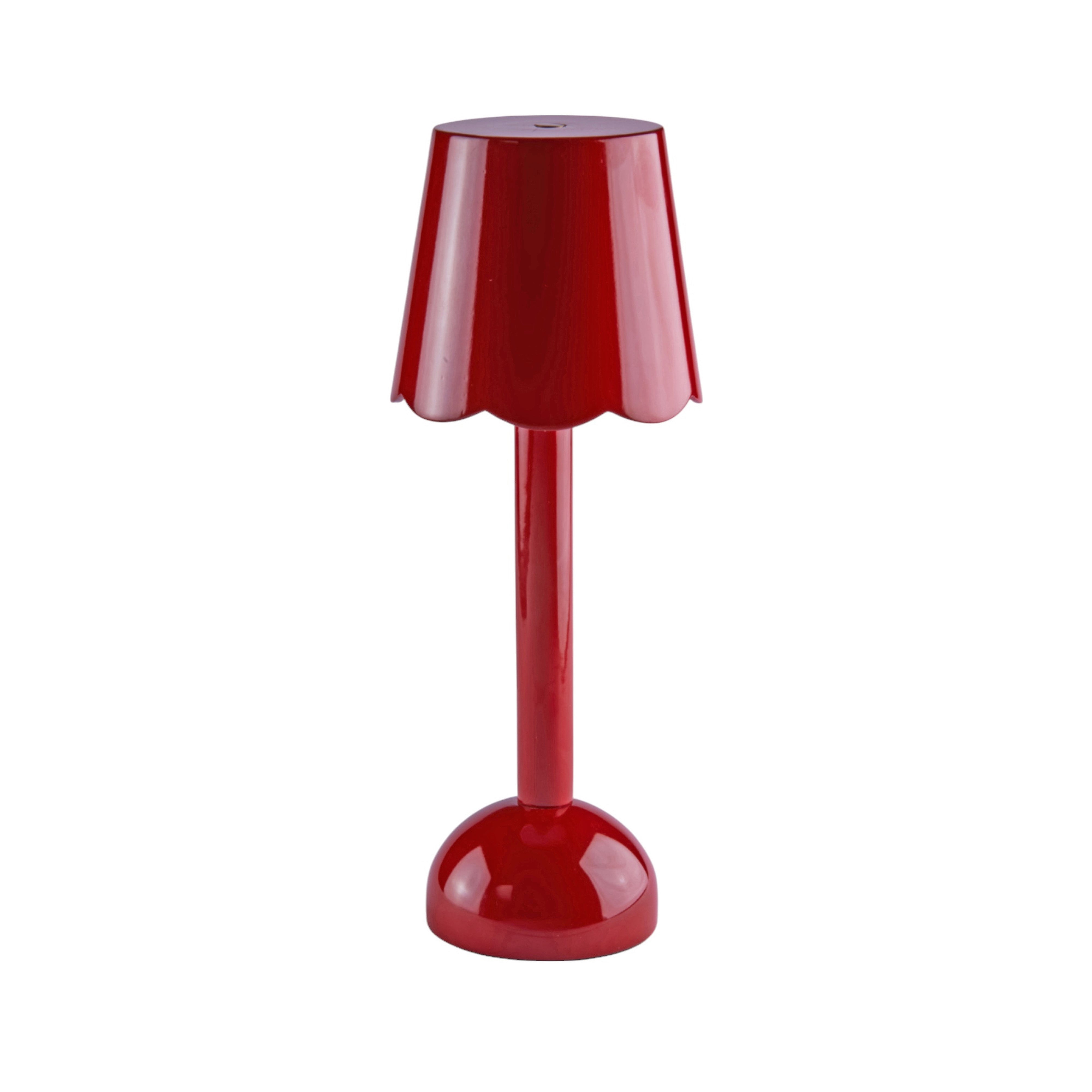 Burgundy Scallop Rechargeable LED Lamp