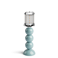 Small Chambray Bobbin Lacquered Lamp Base & Rechargeable Bulb - 19cm