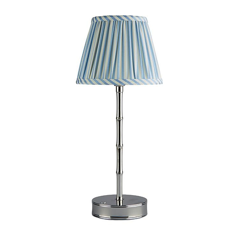 Periwinkle Blue Striped Lampshade - 6"