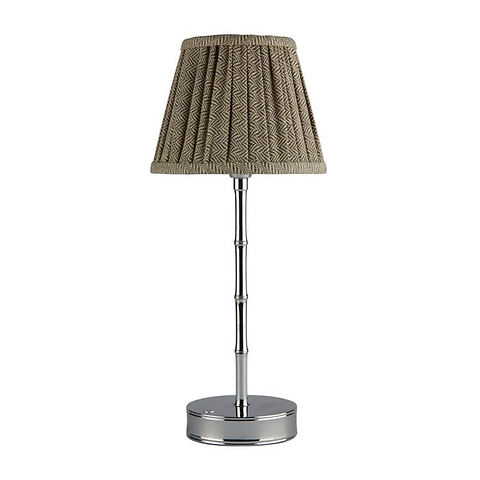 Herringbone Beige Empire Lampshade - 6"