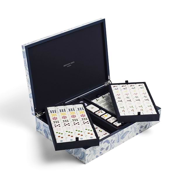 Palm Beach Blue Lacquered Mahjong Set