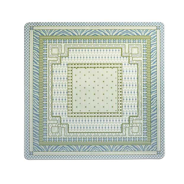 Ikat Green Mahjong Mat