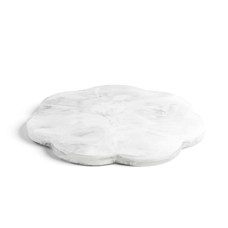 Scallop Resin Board White