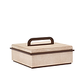 Small Ecru Faux Shagreen Box