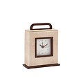 Ecru Faux Shagreen Carriage Clock