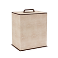 Ecru Faux Shagreen Bin