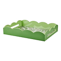 Palm Beach Green Lacquered Scallop Medium Tray