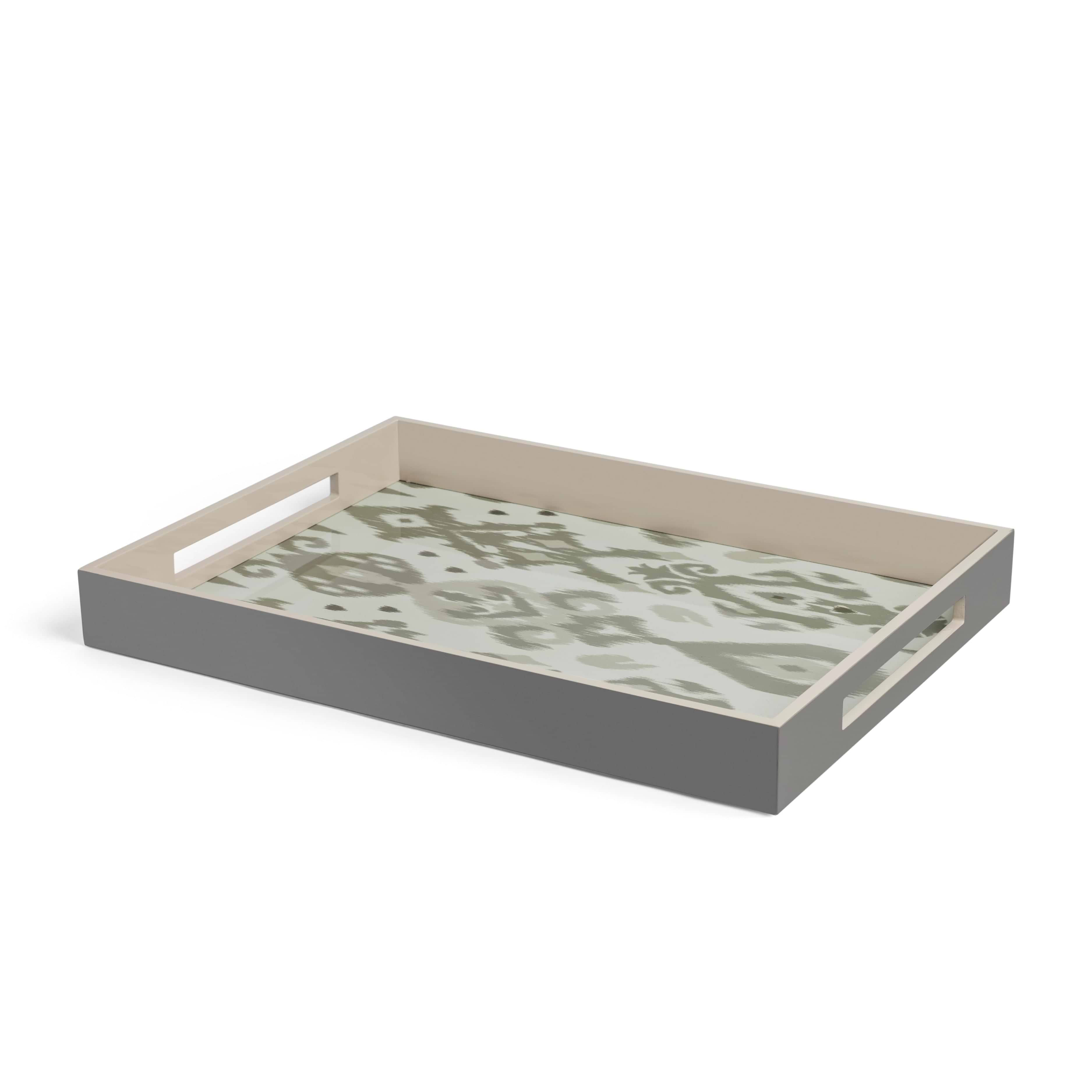 Ikat Medium Mink & Cappuccino Two-Tone Tray