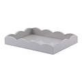 Small, Chiffon Gray Scalloped Edge Tray