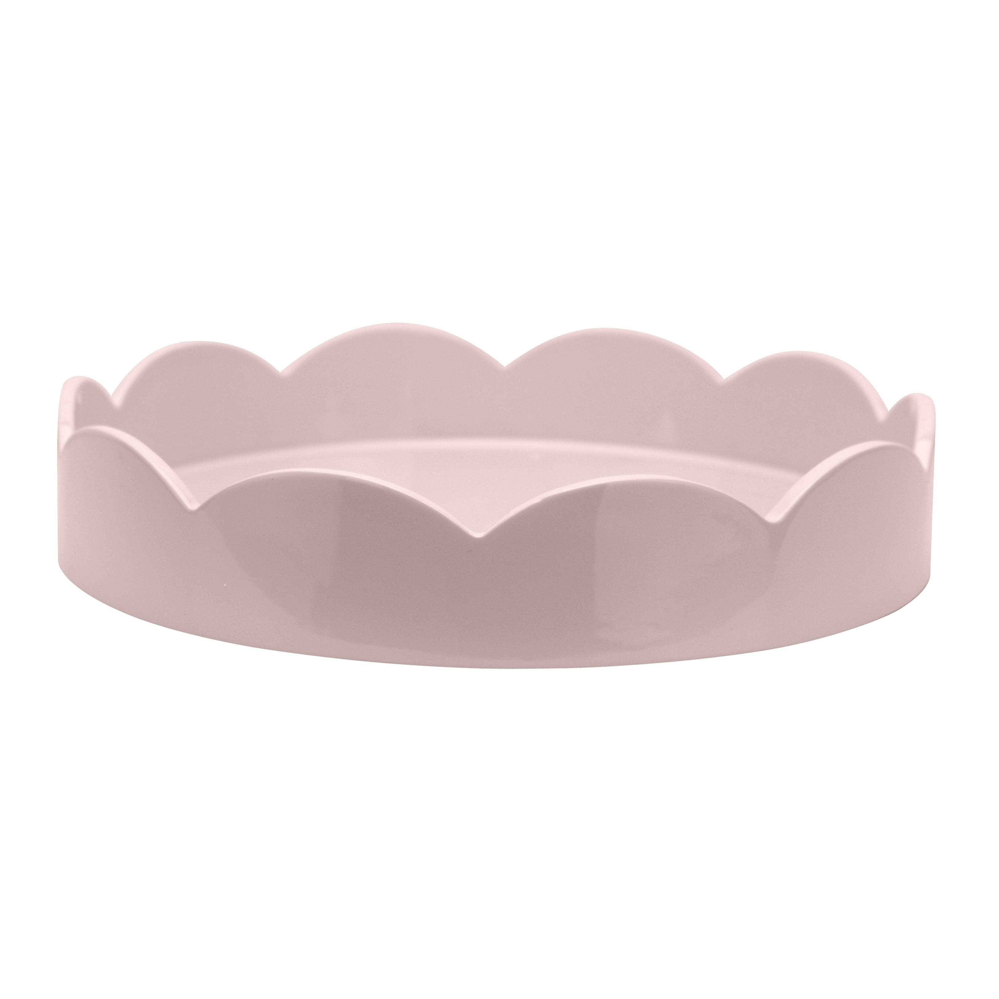 Pale Pink Small Round Scallop Tray