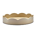 Cappuccino Small Round Scallop Tray