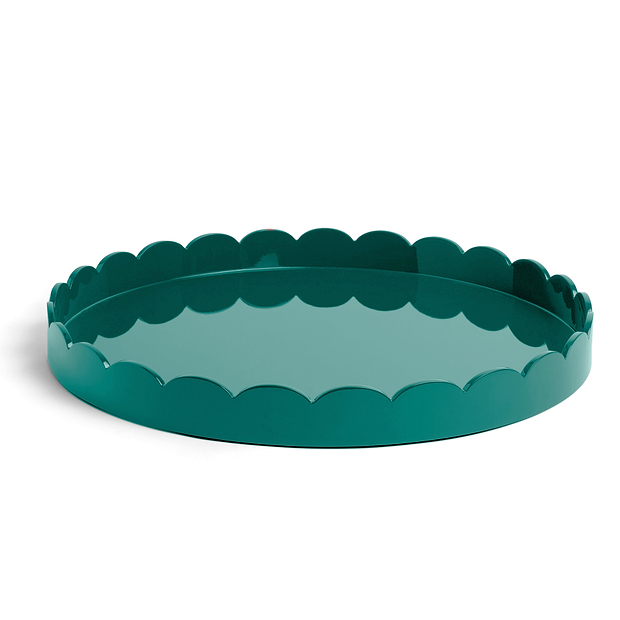 Racing Round Large Lacquered Scallop Tray