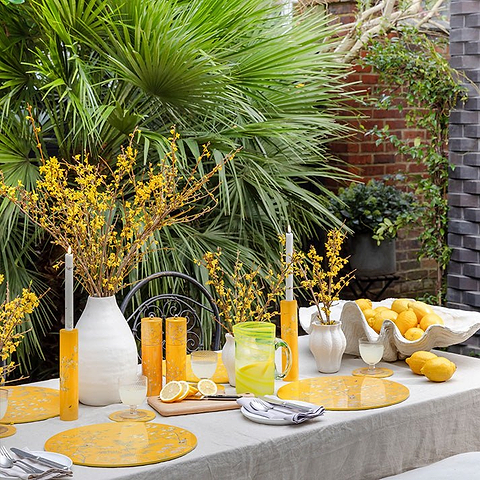 Yellow Chinoiserie Coasters - Set of 4 – Addison Ross Ltd EU