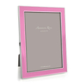 Electric Pink Enamel & Silver Frame