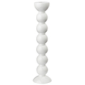 Extra Tall White Bobbin Candlestick - 33cm