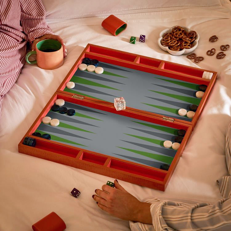 Orange Backgammon Set - Colourful Backgammon Set – Addison Ross