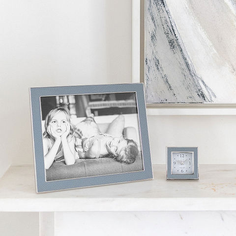 Grey Shagreen & Silver Frame