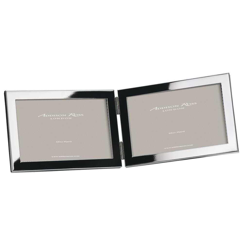 Double Photo Frame - Silver Plated Frame - 4x6, 5x7, 8x10