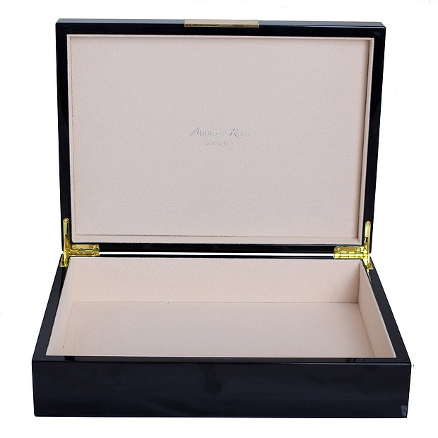 Black Storage Box : Gold Trim