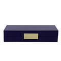 Navy Lacquer Box With Gold