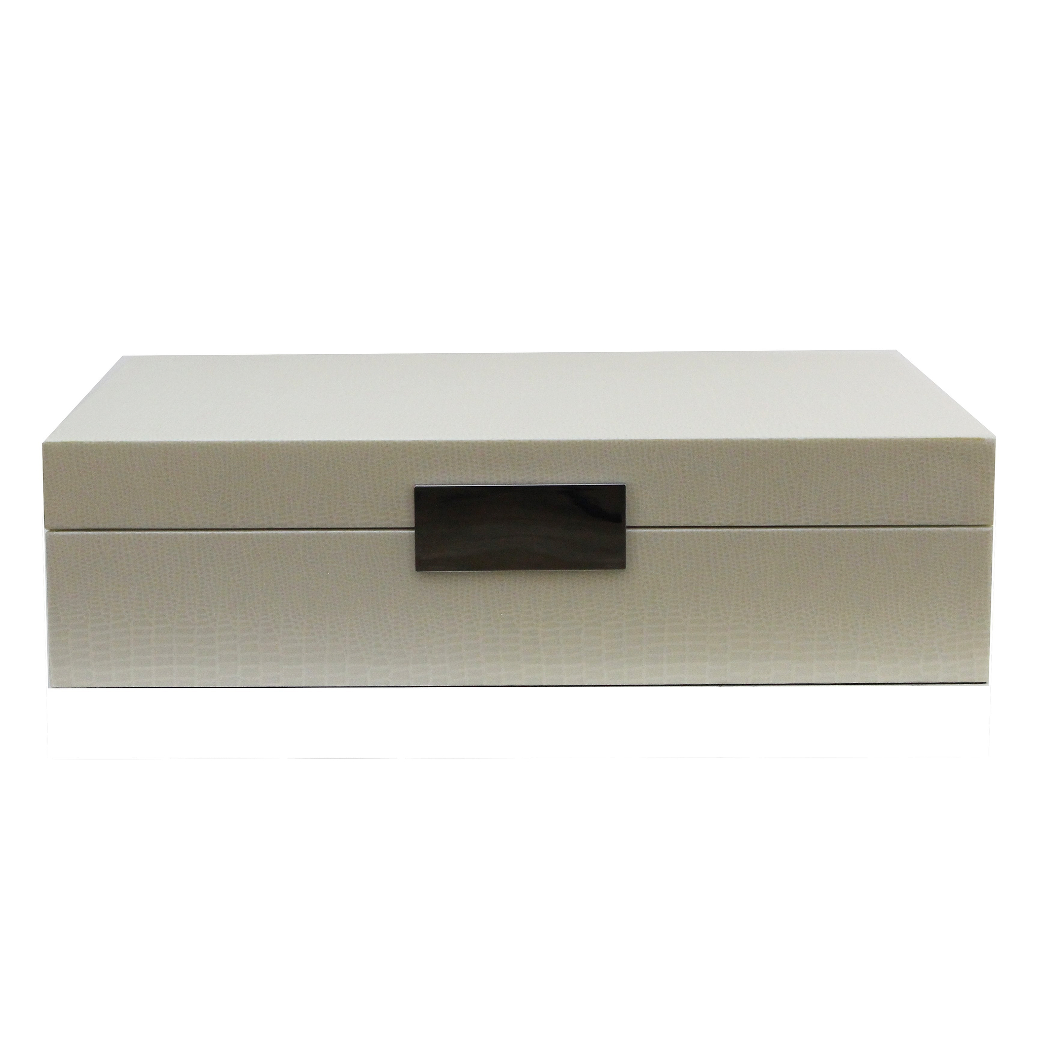 Large cream storage box with silver plated clasp