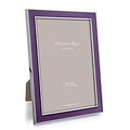 Purple Enamel & Silver Frame
