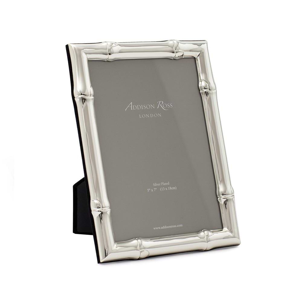 5x7 in. Wide Bamboo Silver Plated Picture Frame