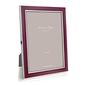 Plum Enamel & Silver Frame