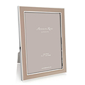 Cappuccino Enamel & Silver Frame